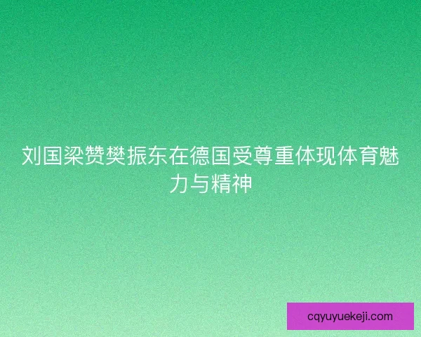 刘国梁赞樊振东在德国受尊重体现体育魅力与精神