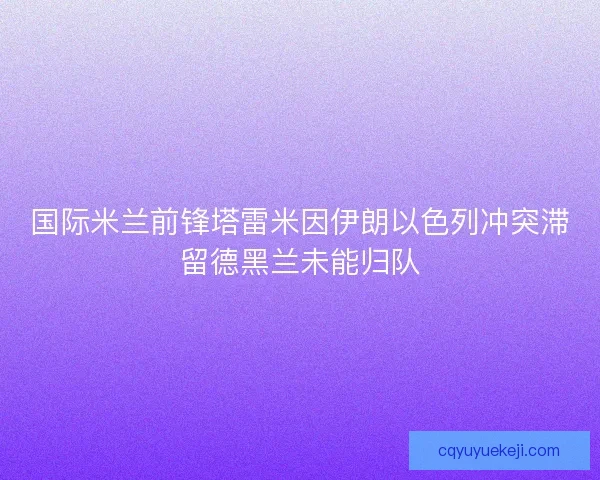 国际米兰前锋塔雷米因伊朗以色列冲突滞留德黑兰未能归队